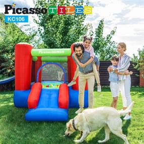 img 2 attached to 🏠 Enhanced Durability and Protection: PicassoTiles Heavy Duty Inflatable Playhouse