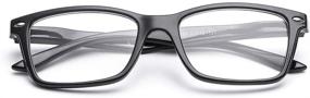 img 2 attached to 👓 Suertree 5 Pack Spring Hinge Reading Glasses for Women and Men - Lightweight Eyewear with 1.5X Magnification - Black Frames