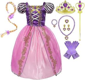 img 3 attached to Deluxe Princess Costume for Girls - Rapunzel-inspired