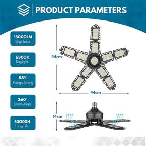 img 1 attached to 💡 APMIEK 180W LED Garage Light: High Lumen Ceiling Shop Light for Garage, Barn, Workshop, and Warehouse