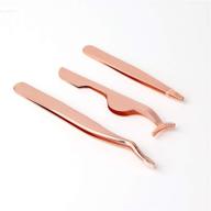 💕 arroyner 3pcs eyelashes tool set - rose golden lash applicator, scissors & lash tools for fake eyelashes logo