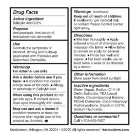 img 1 attached to Kenkoderm Psoriasis Therapeutic Shampoo - 3% Salicylic Acid, 4 oz, 1 Bottle, Dermatologist Developed, Fragrance and Color Free