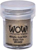 🌟 shimmer in gold: wow embossing powder - 15ml rich gold shade logo