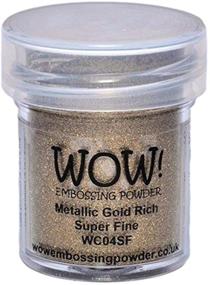 img 1 attached to 🌟 Shimmer in Gold: Wow Embossing Powder - 15ml Rich Gold Shade