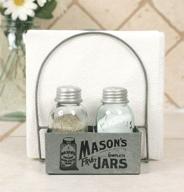 mason's jars salt, pepper, and napkin caddy box: stylish and practical storage solution logo