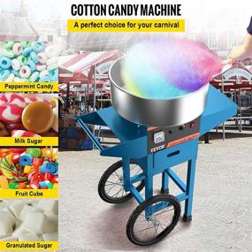 img 3 attached to 🍭 VBENLEM Commercial Cotton Candy Machine with Cart - Perfect for Family and Party Fun, 20.5 Inch, Blue