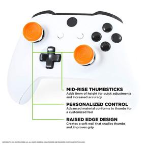 img 3 attached to 🎮 KontrolFreek Rush Performance Thumbsticks for Xbox One and Xbox Series X - Performance Thumbsticks, 2 Mid-Rise, Concave Design, Orange/White