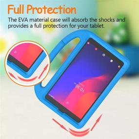 img 1 attached to 📱 eTopxizu Kids Case for Alcatel Joy Tab 2 8 inch 2020 (Model: 9032Z): Lightweight, Shockproof, Foldable Stand - Blue