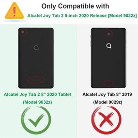 img 3 attached to 📱 Детский чехол eTopxizu для Alcatel Joy Tab 2, 8 дюймов 2020 года (Модель: 9032Z): Легкий, Ударопрочный, Складной Стенд - Синий