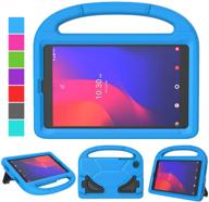 📱 etopxizu kids case for alcatel joy tab 2 8 inch 2020 (model: 9032z): lightweight, shockproof, foldable stand - blue logo