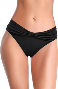 img 4 attached to 🩱 SHEKINI Women's High-Waisted Swim Bottoms - Hipster Style in Swimsuits & Cover Ups