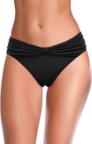 img 2 attached to 🩱 SHEKINI Women's High-Waisted Swim Bottoms - Hipster Style in Swimsuits & Cover Ups