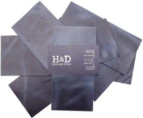 img 1 attached to Hide & Drink Slate Blue Rectangular Rustic Leather Set (3 x 6 in.), 8 Pieces for Crafts, Tooling, Hobby Workshop - Heavy Weight (1.6-1.8mm)