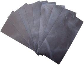 img 4 attached to Hide & Drink Slate Blue Rectangular Rustic Leather Set (3 x 6 in.), 8 Pieces for Crafts, Tooling, Hobby Workshop - Heavy Weight (1.6-1.8mm)