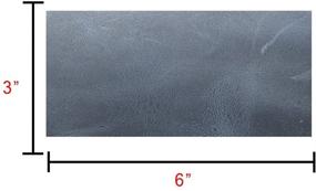 img 2 attached to Hide & Drink Slate Blue Rectangular Rustic Leather Set (3 x 6 in.), 8 Pieces for Crafts, Tooling, Hobby Workshop - Heavy Weight (1.6-1.8mm)