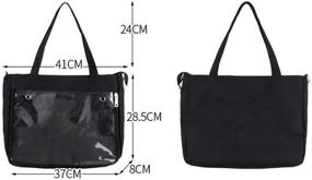 img 2 attached to Japanese Harajuku Shoulder Crossbody Transparent Women's Handbags & Wallets in Shoulder Bags