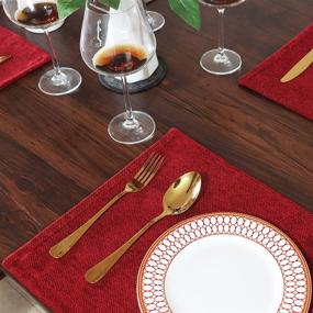 img 1 attached to 🧺 Washable Cashmere Placemats for Kitchen - Resistant & Durable