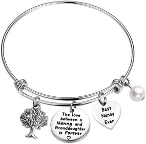 img 4 attached to Top-rated Nanny Bracelet: Meaningful Nanny Gifts for Granddaughters - Nanny Jewelry Celebrating Forever Love between a Nanny and Granddaughter - Thoughtful Gift for Nanny