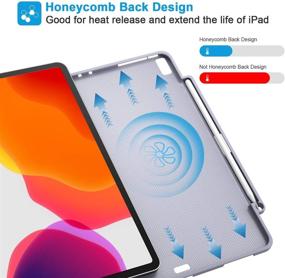 img 1 attached to 📱 Ipad Pro 11 Case with Pencil Holder - Magnetic Attachment, Wirelessly Charge - Grey, Auto Sleep/Wake, Two Viewing Angles, Soft TPU Back Shell