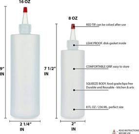 img 3 attached to 🍅 Efficient Condiment Squeeze Bottles: Ideal for Ketchup, Dressing & Food Service – Tabletop & Serveware Supplies