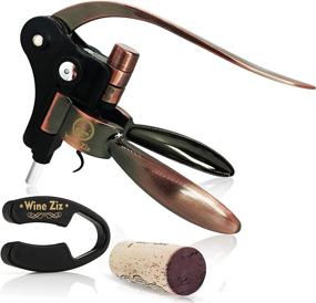 img 3 attached to 🍷 Wine Ziz Wine Bottle Opener: Professional Corkscrew Opener Set with Foil Cutter & Metal Screw-pull Lever