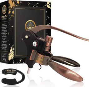 img 4 attached to 🍷 Wine Ziz Wine Bottle Opener: Professional Corkscrew Opener Set with Foil Cutter & Metal Screw-pull Lever