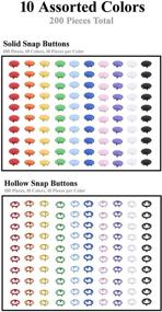 img 3 attached to Mandala Crafts Metal Snap Button Kit: Snap Buttons & Fastener Tool 🔘 for Sewing & Leather Crafting in 10 Assorted Colors - 9.5mm 0.37 Inch