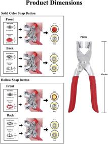 img 1 attached to Mandala Crafts Metal Snap Button Kit: Snap Buttons & Fastener Tool 🔘 for Sewing & Leather Crafting in 10 Assorted Colors - 9.5mm 0.37 Inch
