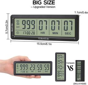 img 2 attached to AIMILAR AY4053-Black Digital Countdown Timer: Upgraded Big 999 Days Count Down Clock for Vacation, Retirement, and Wedding