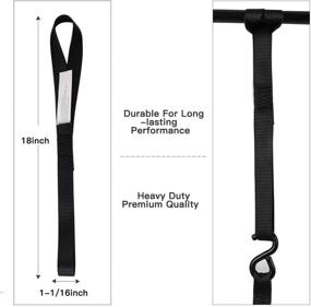 img 1 attached to XSTRAP 8PK Soft Loop Tie-Down Straps - 3600LB Breaking Strength – Ideal for Safe Trailering of Bikes, ATV, UTV, Motorcycles and Lawn Equipment