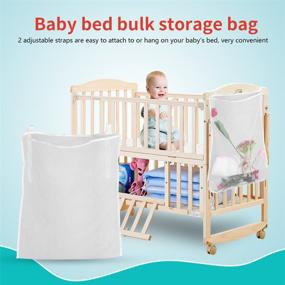 img 3 attached to Large Mesh Baby Bed Hanging Storage Bag - Organize Baby Crib with Hanging Bed Organizer Storage Bag