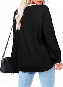 img 1 attached to 👚 Trendy Women's Crewneck Sweatshirts: Stylish Long Sleeve Tunic Tops by Sousuoty