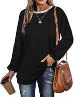 👚 trendy women's crewneck sweatshirts: stylish long sleeve tunic tops by sousuoty logo