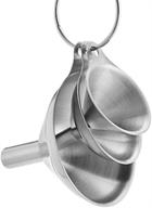 🍽️ food grade stainless steel kitchen funnels set - small metal funnels (1.7inch/ 2.2inch/ 2.9inch) for essential oils, spices, flask, perfume, no spilling logo