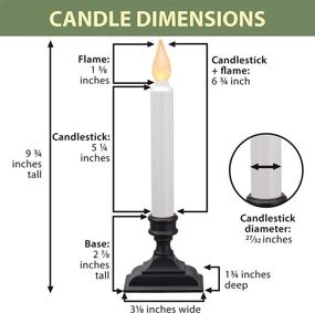 img 2 attached to 🏠 Illuminate your Home with 612 Vermont Battery Operated LED Window Candles with Flickering Amber Flame and Automatic Timer - Pack of 4, Antique Bronze