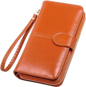 img 4 attached to 👛 Fashionable Leather Trifold Wallets for Women, with Ample Capacity – Handbags, Wallets & Accessories