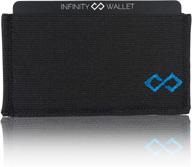 stylish and sleek: infinity wallet minimalist women's black handbags & wallets for women logo