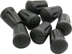 img 1 attached to 🏔️ Jakuva Black Rubber Diamond Trekking Pole Replacement Tip Protectors - Ideal for Standard Hiking Poles - Shock Absorbent, Enhances Grip and Stability