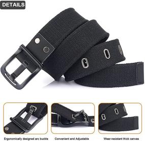 img 1 attached to 🔥 Premium Hoanan Black Military Buckle Canvas – Exceptional Durability and Style