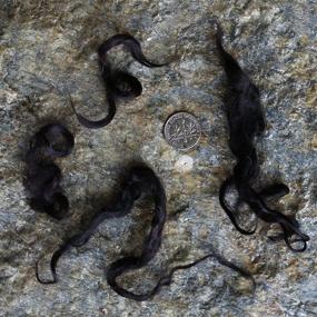 img 2 attached to 🧶 1oz Ebony Mohair Locks - Natural Organic Hand Dyed Wool Fiber Ideal for Doll Hair, Wigs, Felting, Spinning, Knitting, Blending, and Embellishments