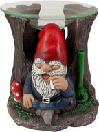 world of wonders naughty garden gnome electric wax warmer: vibrant smoking room decor for essential oils and wax melts - 4 logo