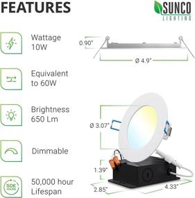 img 2 attached to Sunco Lighting Downlight Junction Selectable Lighting & Ceiling Fans