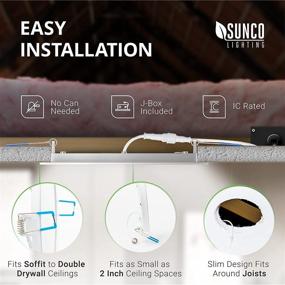 img 1 attached to Sunco Lighting Downlight Junction Selectable Lighting & Ceiling Fans