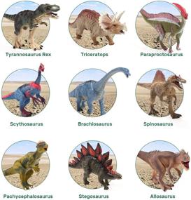 img 3 attached to 🦖 Dinosaur Toy Set - Triceratops Included by CUTE STONE