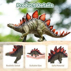img 2 attached to 🦖 Dinosaur Toy Set - Triceratops Included by CUTE STONE