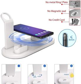 img 2 attached to 🔌 ZHOUBIN 4-in-1 Wireless Charger Stand for Apple Devices - Apple Watch, AirPods, iPhone 8-Xs Max, 11-12Pro