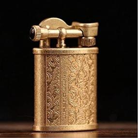 img 2 attached to 🕯️ Vintage Handmade Brass Metal Table Lighter - Retro Cigarette Kerosene Lighter - Youfeel