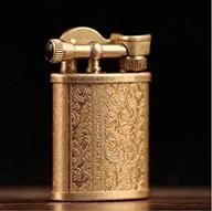 🕯️ vintage handmade brass metal table lighter - retro cigarette kerosene lighter - youfeel logo