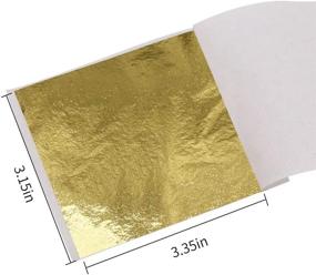 img 1 attached to 🎨 KINNO 12 Colors Imitation Gold Foil Sheets - 600 Pieces for Arts & Crafts, Gilding, Furniture, Nails, Paintings, Slime, and DIY Projects