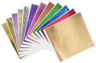 🎨 kinno 12 colors imitation gold foil sheets - 600 pieces for arts & crafts, gilding, furniture, nails, paintings, slime, and diy projects logo